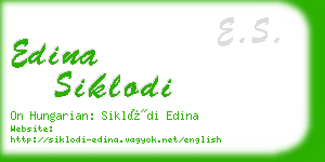 edina siklodi business card